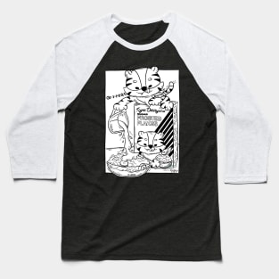 Tigre Desayuno, Great - Blanco y Negro Baseball T-Shirt